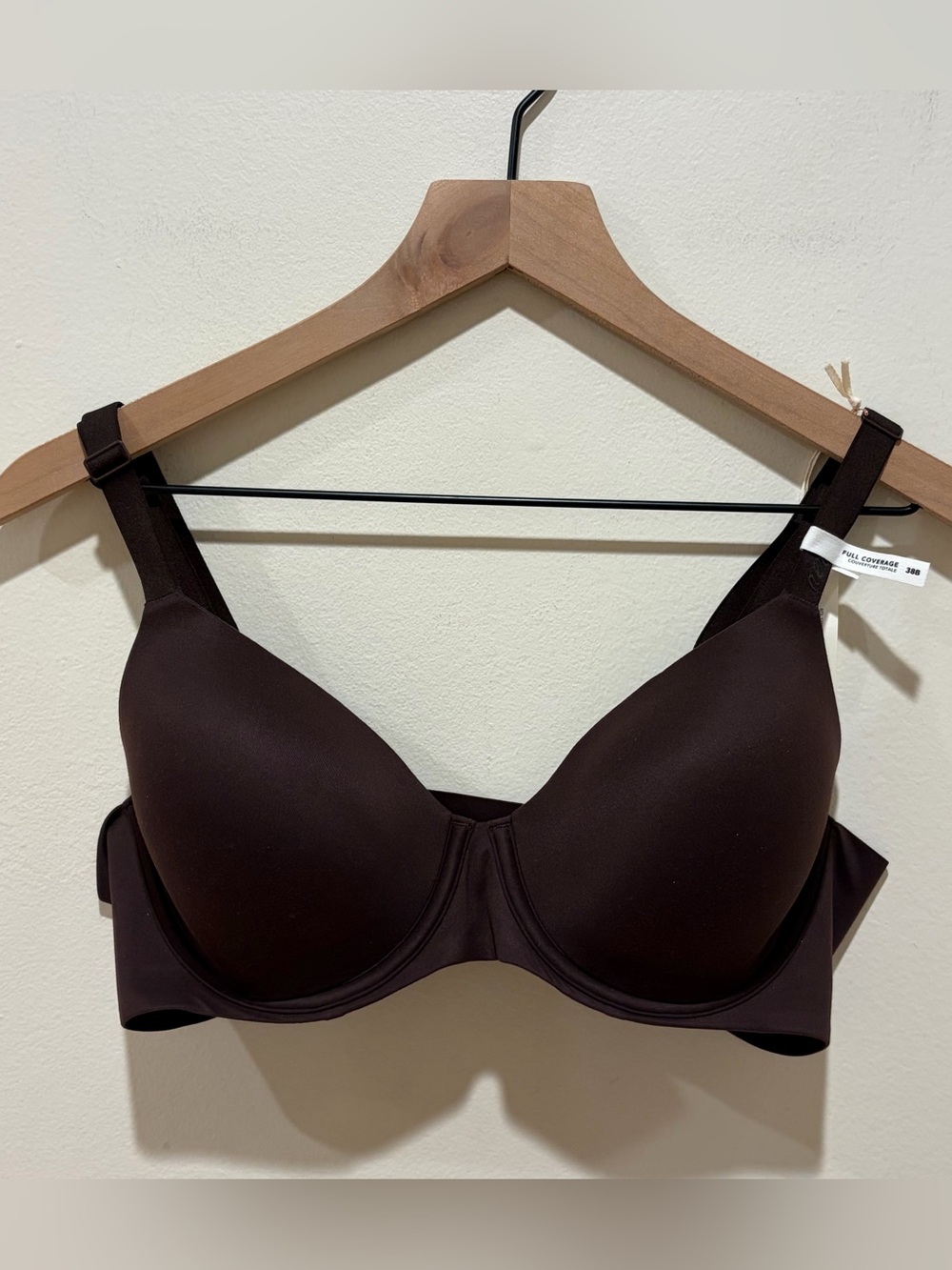 NWT Aerie Smoothez Full Coverage Underwire Lightly Padded Dark Brown Bra - 38B